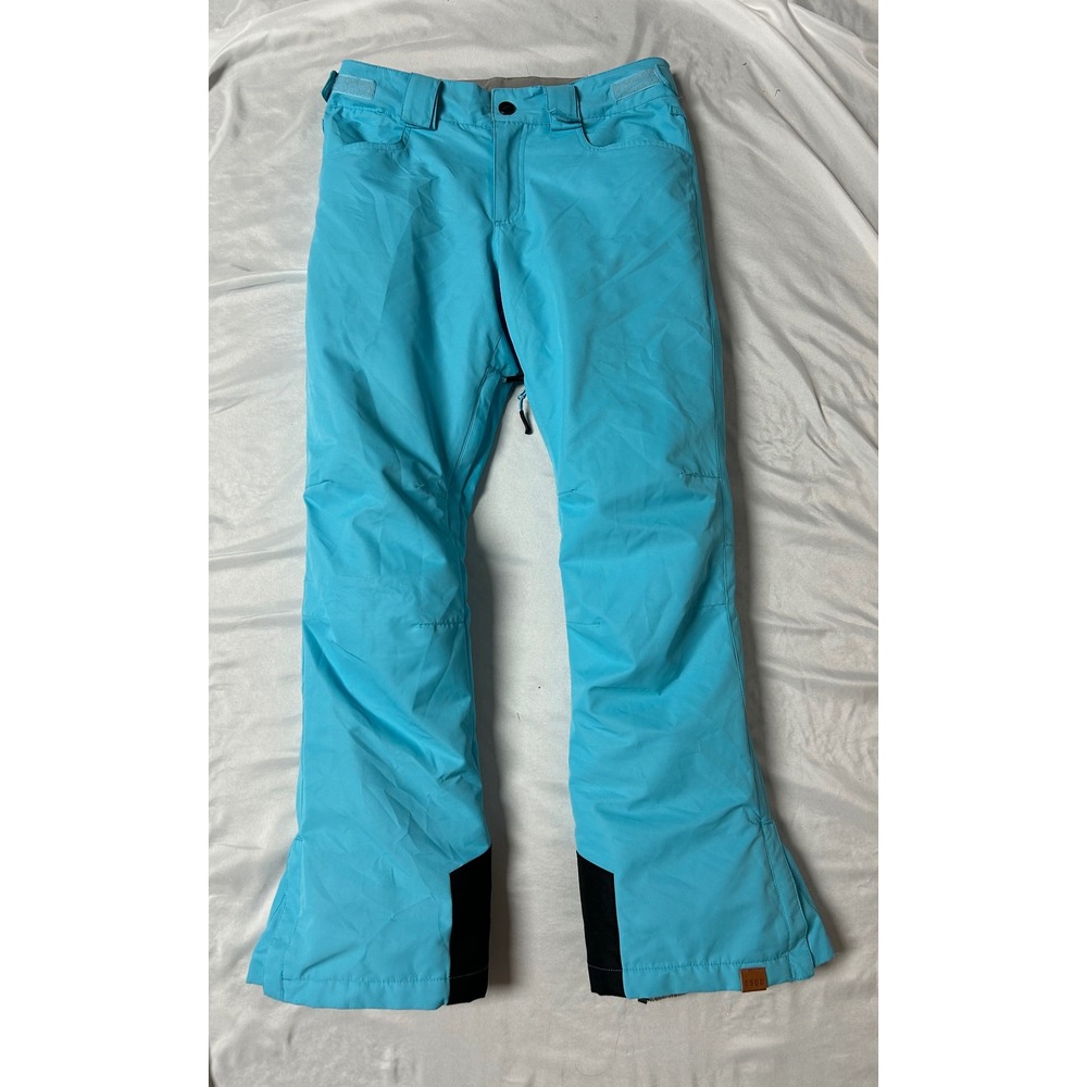 GSOU SNOW Turquoise Blue Ski Snowboard Pants Womens XS Reg Fit Waterproof Vented